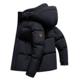 新标2025冬新款男士短款羽绒服连帽简约百搭商务保暖高级休闲，男装羽绒服，奇怪漫猴工厂店