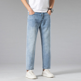 八分冰丝牛仔裤男九分夏季薄款宽松直筒高端天丝凉感九分裤，男装牛仔裤，奇怪漫猴工厂店