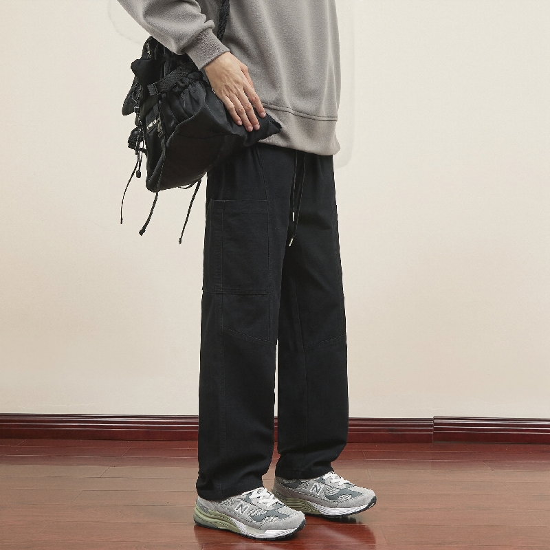 Y.M港风休闲工装裤男宽松直筒2025春季美式休闲长裤《限价59》，男装休闲裤，奇怪漫猴工厂店