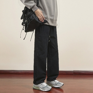 Y.M 港风休闲工装裤男宽松直筒2025春季美式休闲长裤《限价59》，男装休闲裤，奇怪漫猴工厂店