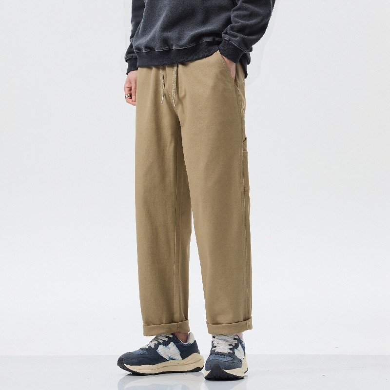 Y.M纯棉工装裤男宽松直筒2026春季新款潮流美式休闲长裤《限价69，男装休闲裤，奇怪漫猴工厂店