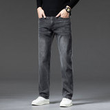 新款直筒牛仔裤男款宽松大码长裤秋冬季款潮流休闲弹力男士裤子，男装牛仔裤，奇怪漫猴工厂店