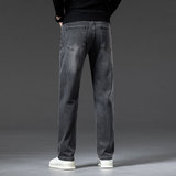 新款直筒牛仔裤男款宽松大码长裤秋冬季款潮流休闲弹力男士裤子，男装牛仔裤，奇怪漫猴工厂店