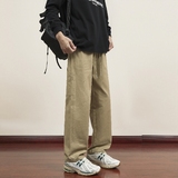 Y.M纯棉工装裤男宽松直筒2026春季新款潮流美式休闲长裤《限价69，男装休闲裤，奇怪漫猴工厂店
