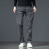 冬季加绒加厚牛仔裤男士弹力直筒宽松2026新款休闲男生长裤子，男装牛仔裤，奇怪漫猴工厂店