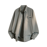 秋季新款泡泡格长袖衬衫男青年商务休闲衬衣男免烫抗皱修身衬衫，男装衬衫，奇怪漫猴工厂店