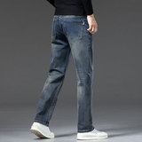 直筒宽松牛仔裤男大码弹力男生秋冬季2026新款弹力休闲潮流百搭，男装牛仔裤，奇怪漫猴工厂店
