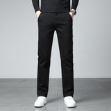 2025新款秋款纯黑色牛仔裤男商务休闲宽松直筒弹力秋季长裤子，男装牛仔裤，奇怪漫猴工厂店