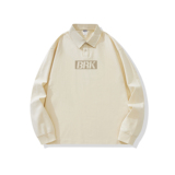 主推纯棉polo衫长袖男士秋季新款翻领高级感宽松透气潮牌T恤男装，男装T恤，奇怪漫猴工厂店