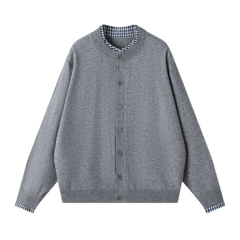 抖音现货假两件套毛衣外套，男装T恤，奇怪漫猴工厂店