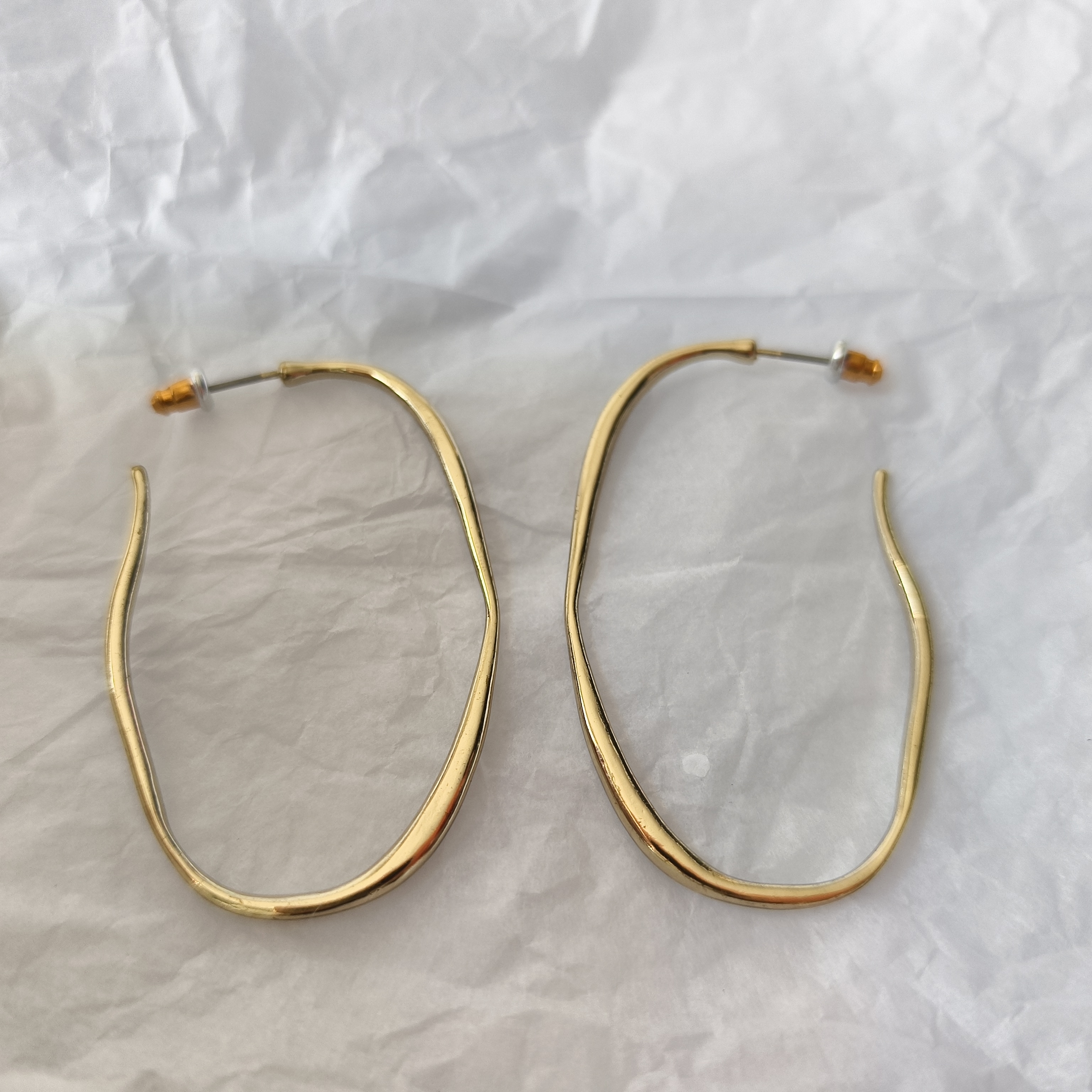 欧美外贸饰品时尚个性夸张大耳圈女气质百搭耳钉耳饰几何扭曲耳环