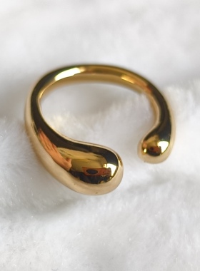 外贸饰品女开口可调节小众设计高级质感简洁大方气质个性指环戒指