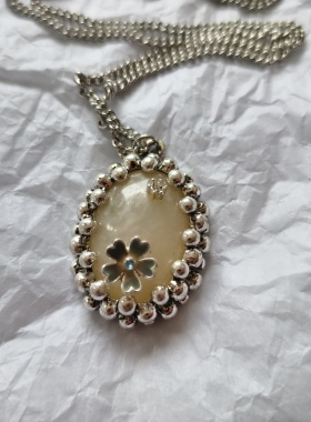 外贸饰品欧美风潮流时尚复古毛衣链内部镶嵌背面线雕纹路长款项链