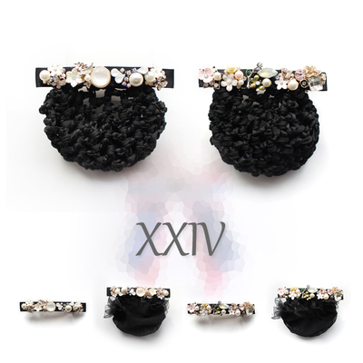 职业头花网兜发卡新款医院服务员