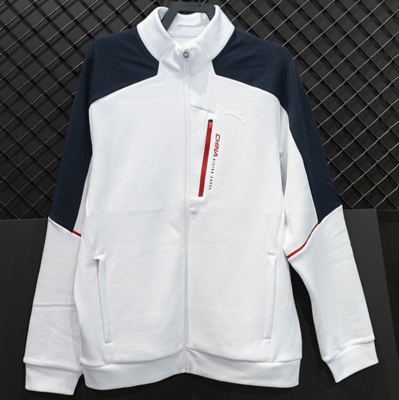 正品安踏中国加绒针织运动上衣男