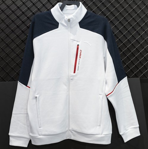 正品安踏中国加绒针织运动上衣男