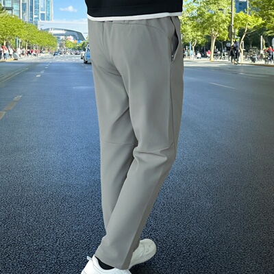 安踏舒乐裤加绒防泼水梭织长裤男