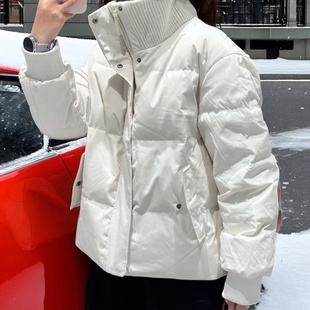 安踏保暖高领羽绒服风衣宽松女冬装防泼水短款羽绒外套162547914