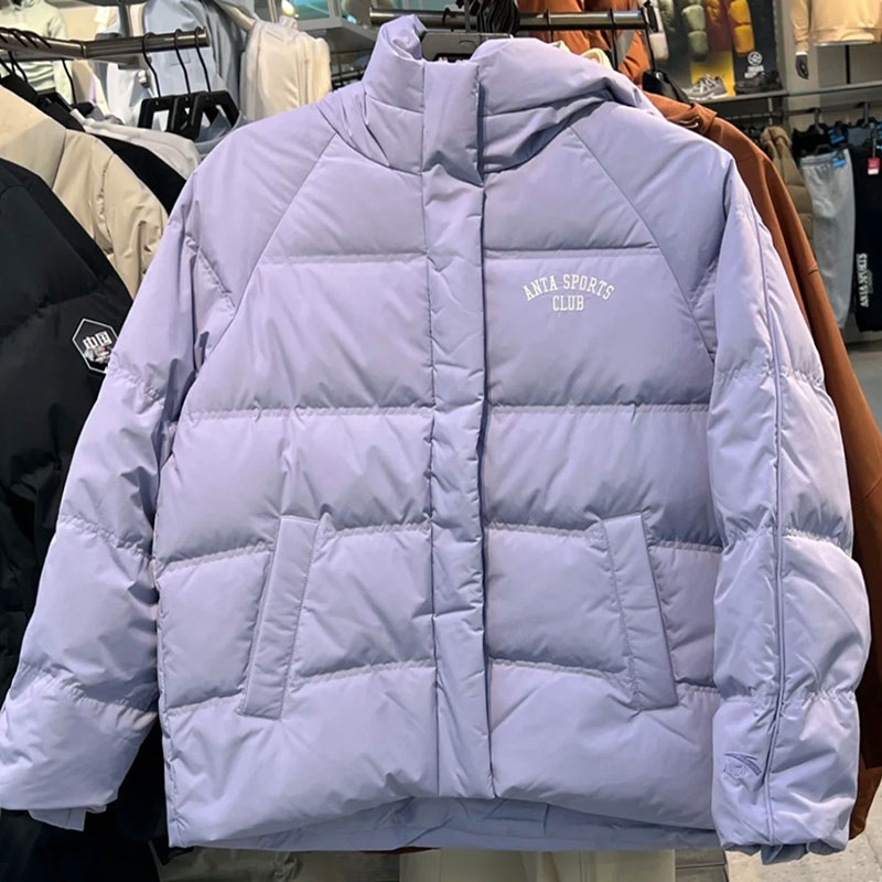 正品安踏防水防风速暖羽绒服女装