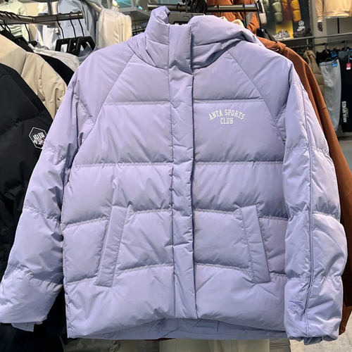 正品安踏防水防风速暖羽绒服女装