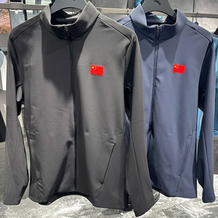 安踏冠军全天候商务休闲加绒外套男冬季国旗款修身上衣152540718