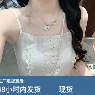高中女生夏季甜美吊带裙子时髦显瘦初中学生小清新法式气质连衣裙