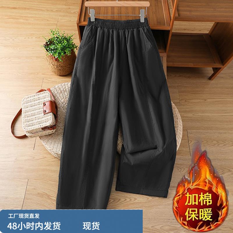 羽绒棉裤女士秋冬季2025年新款妈妈夹棉外穿加厚时尚保暖打底裤子