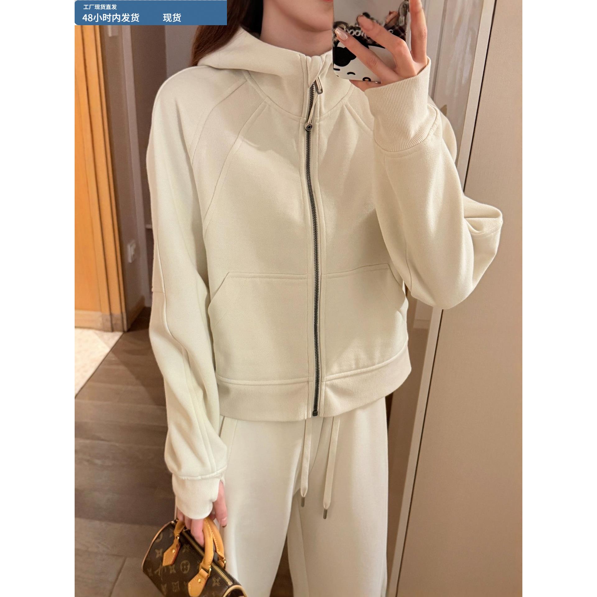 连帽加厚加绒拉炼开衫卫衣外套女款秋冬2025新款爆款时尚洋气上衣