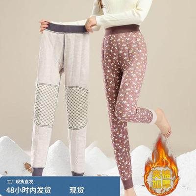 高档夹棉加厚保暖棉裤女2025新款一条过冬超好看宽松妈妈打底秋裤