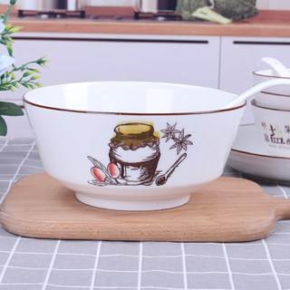 大碗汤碗面碗8英寸单个北欧家用餐具创意个性陶瓷碗大号饭碗汤盆