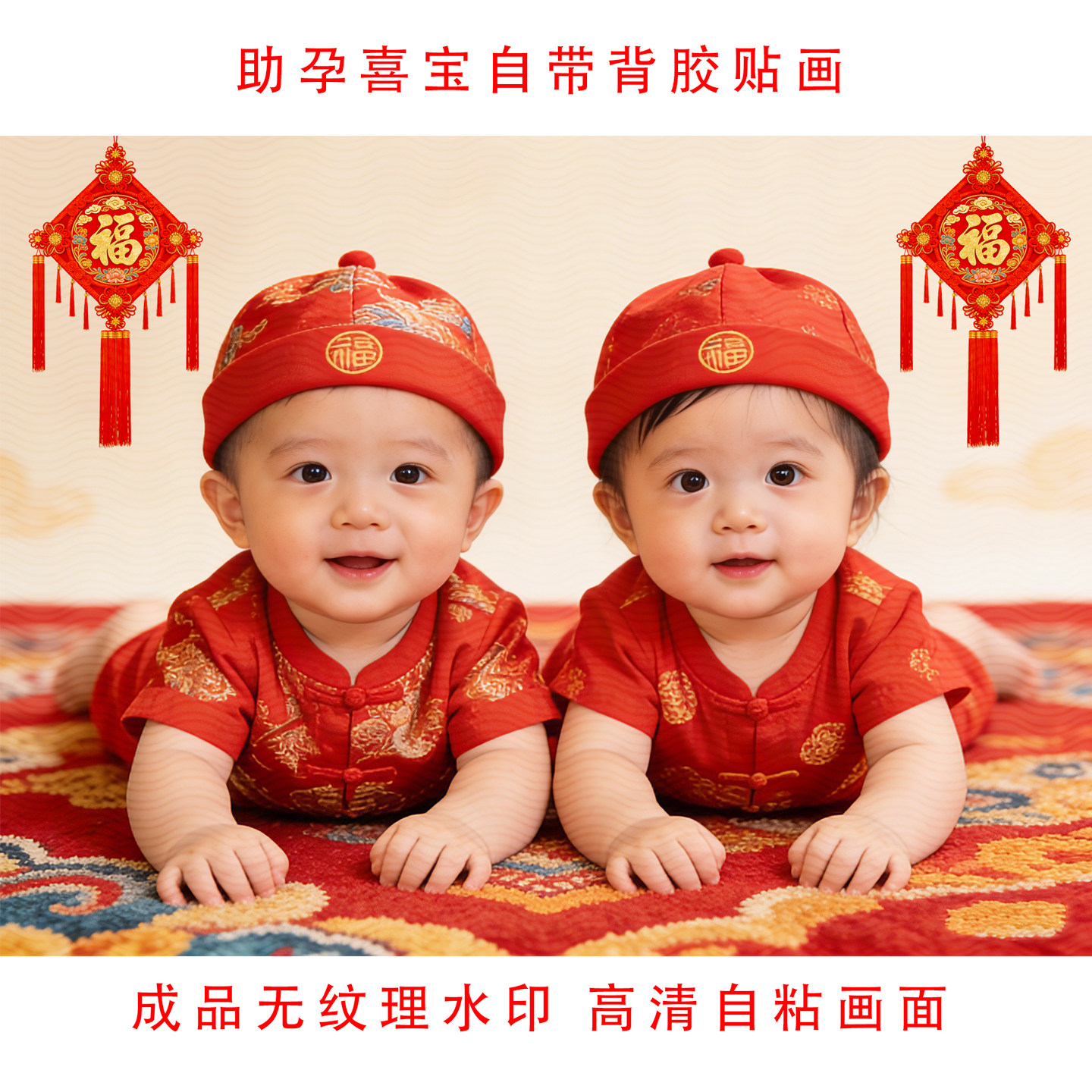 婚房宝宝好孕大眼萌娃海报贴画