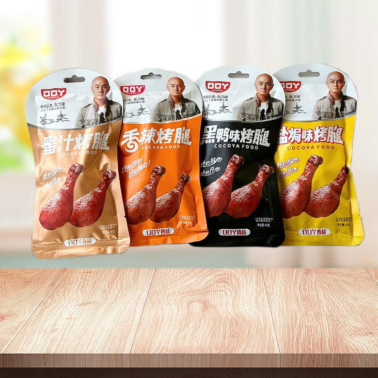 口口丫鸭小腿蜜汁黑鸭香辣奥尔良卤味休闲 烤腿鸭肉熟食肉开 袋零