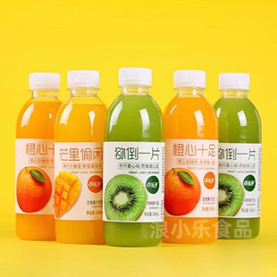 果汁饮料多种口味芒果橙子猕猴桃新鲜白桃草莓蓝莓360ml现货批发