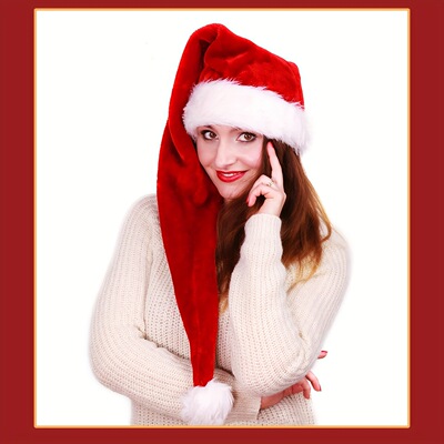 Extra long plush Christmas hat, Christmas fur hat gift, cap