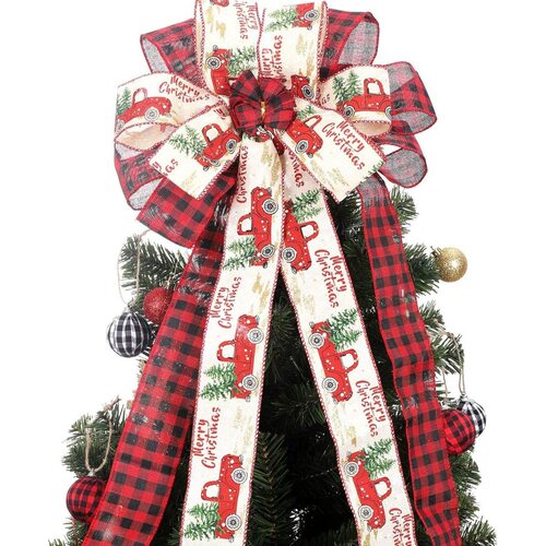 Christmas decoration DIY large ribbon ribbon Christmas tree
