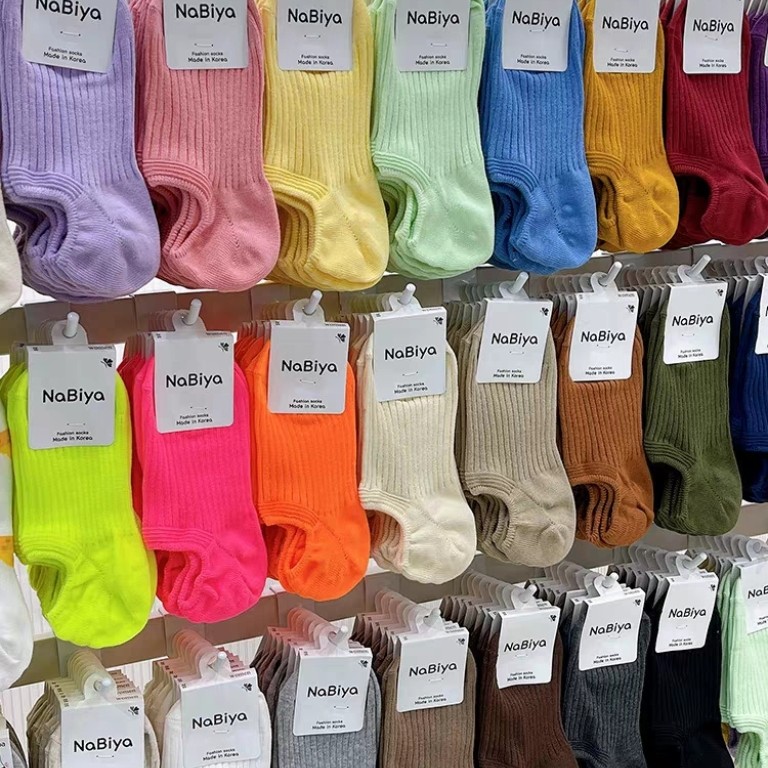 韩国船袜女士东大门夏季新款纯色女袜日系糖果色防掉跟螺纹隐形袜