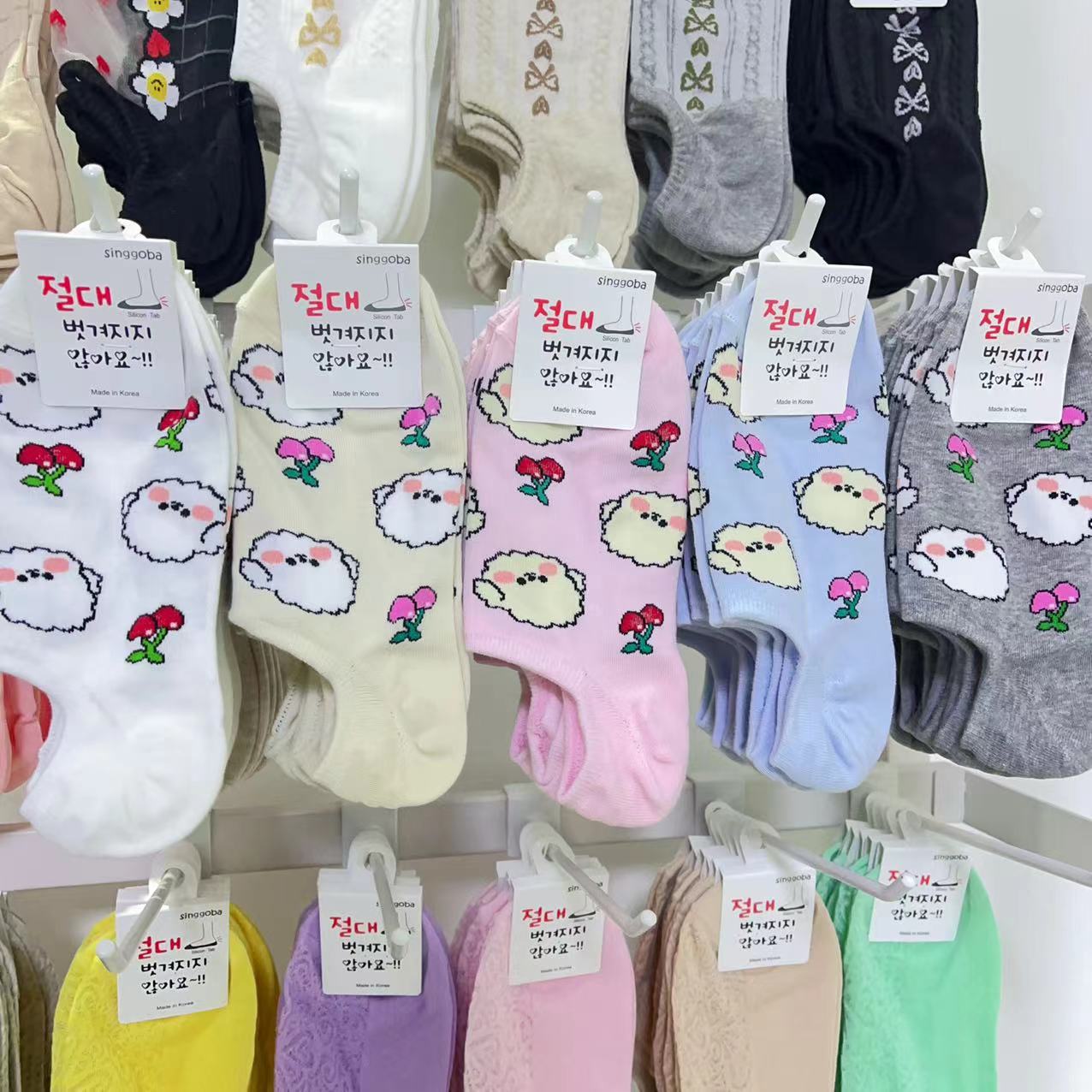 韩国进口袜子 东大门春夏薄棉樱桃萌宠可爱少女船袜 低帮袜套女袜