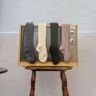 包邮韩国进口袜子ksox打底袜新款纯色含羊绒修身保暖坑条连裤袜女