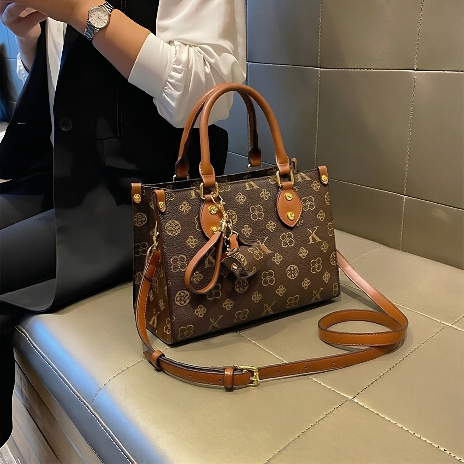 路易米希尔品牌包包女款小个子托特包女多隔层通勤手提单肩斜挎包