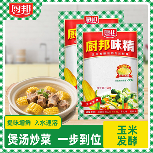 家用厨房烹饪炒菜肉提鲜增味煲汤火锅调味料 厨邦味精100g小袋装