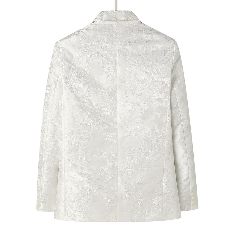 男士提花休闲西装职业正装白色黑色礼服春秋A056-9920P95,男装西服套装,电商A056