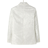 男士提花休闲西装职业正装白色黑色礼服春秋A056-9920P95，男装西服套装，电商A056