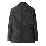 男士提花休闲西装职业正装白色黑色礼服春秋A056-9920P95，男装西服套装，电商A056