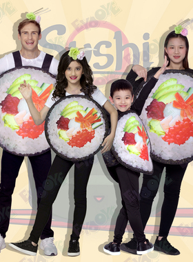 万圣节大人儿童亲子恶搞笑cosplay寿司舞台派对表演出服装