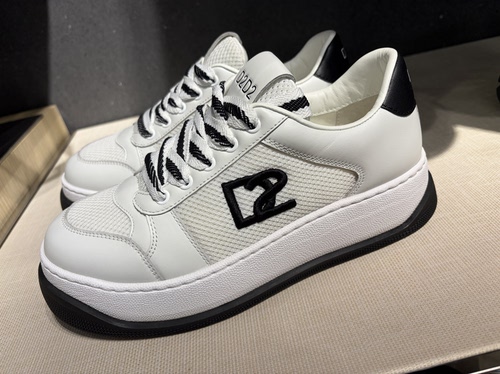 D2D2男士网面板鞋黑白拼色厚底百搭鞋防滑软底休闲鞋刺绣Logo潮鞋
