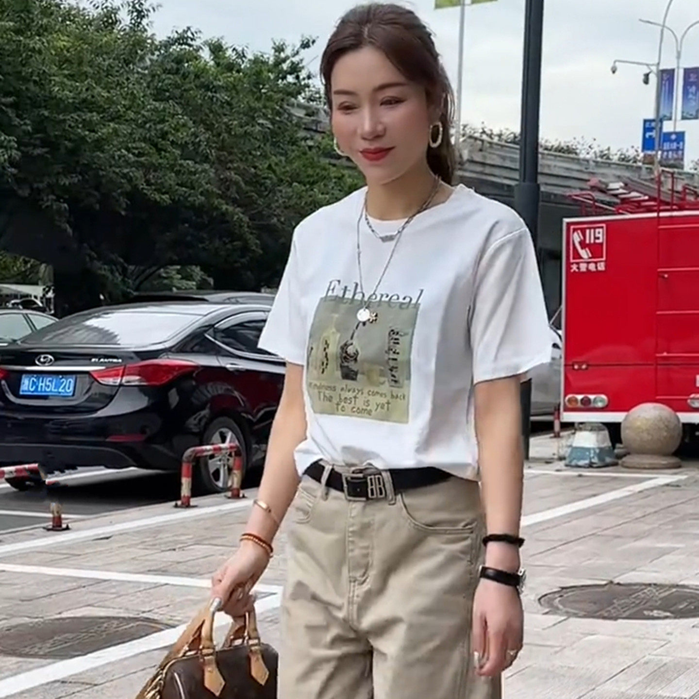 莫代尔t恤女短袖2026新款夏装半袖圆领冰丝凉感宽松显瘦弹力上衣