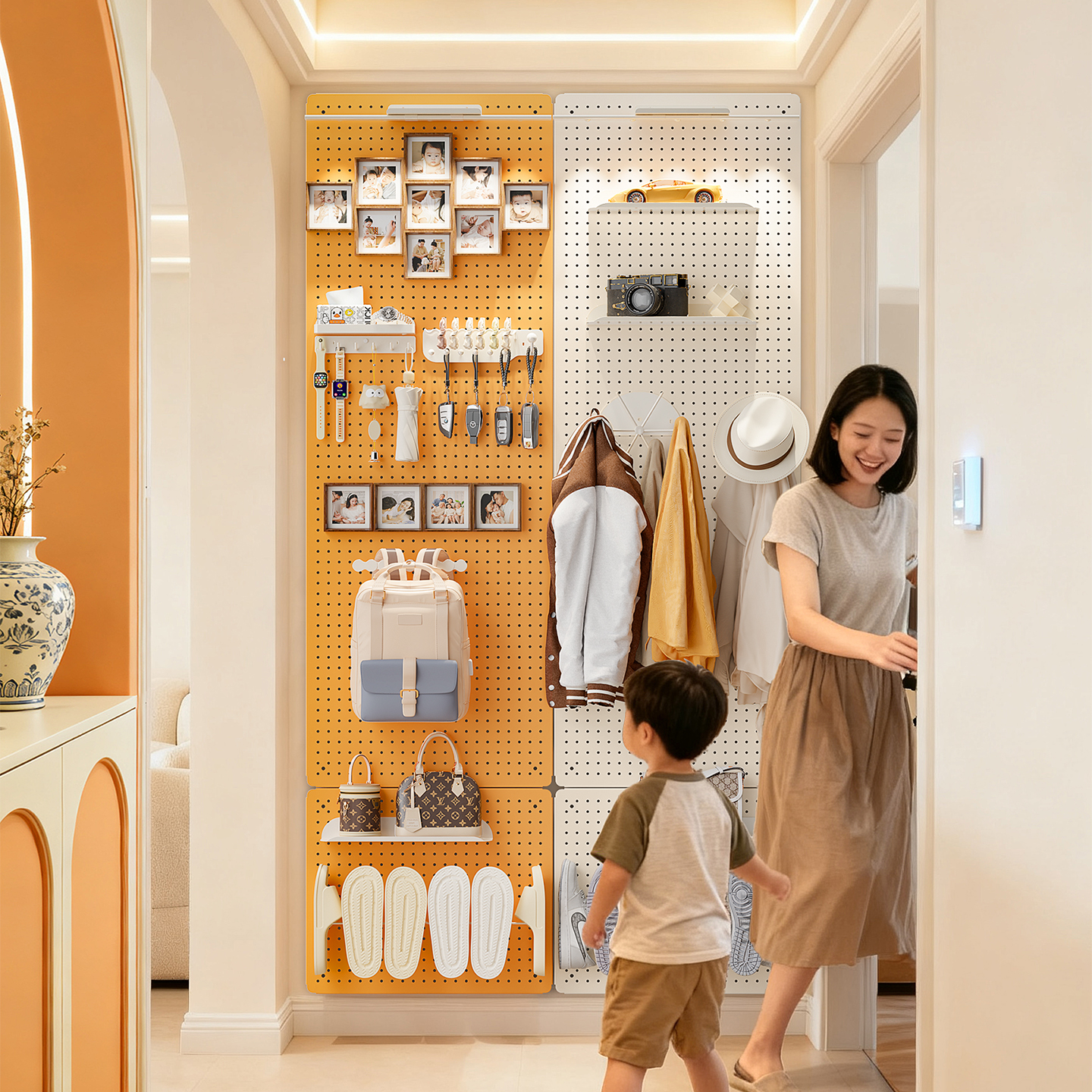 入户门后金属定制包包玄关