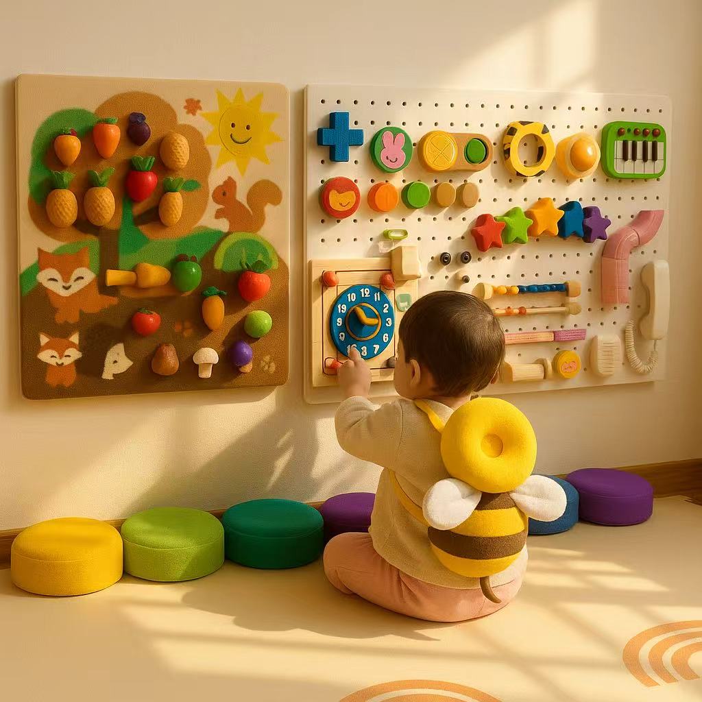 宝宝爱启蒙洞洞板蒙氏早教忙碌板