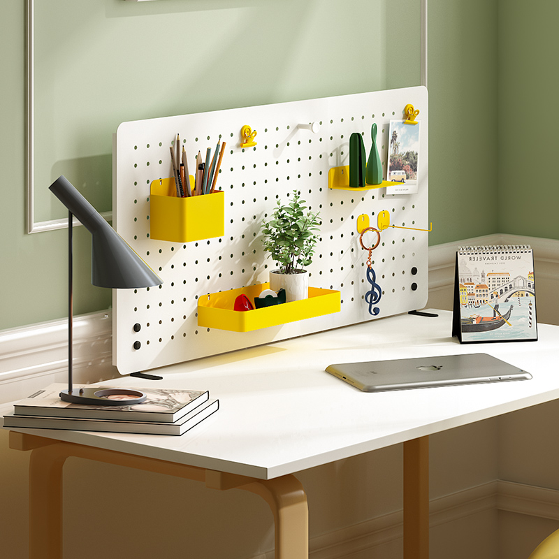 书桌洞洞板置物架可夹五金配件戴森展示架金属免打孔卧室桌面收纳