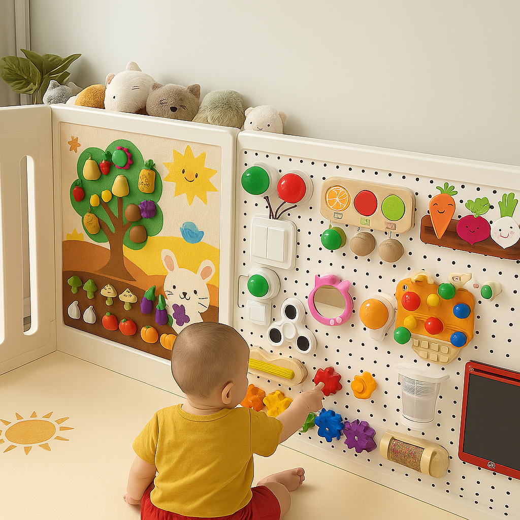 洞洞板忙碌板蒙氏早教玩具宝宝